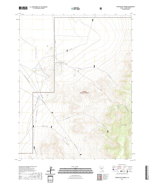 Spencer Hot Springs topographic map thumbnail
