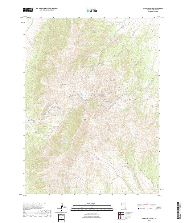 Spruce Mountain topographic map thumbnail