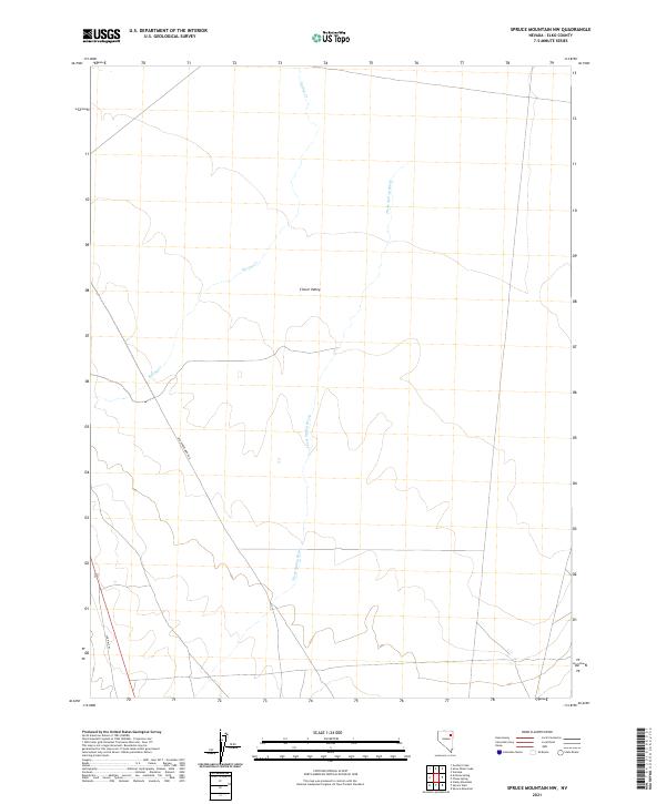 Spruce Mountain NW 2021 topographic map thumbnail
