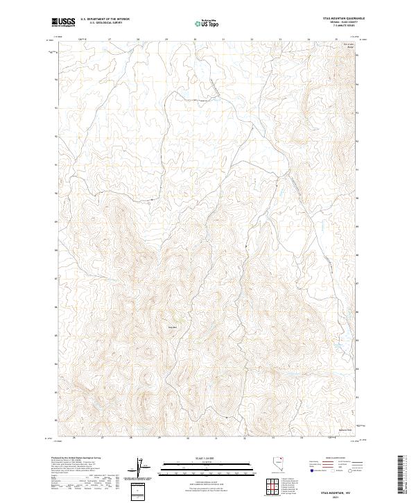 Stag Mountain 2021 topographic map thumbnail
