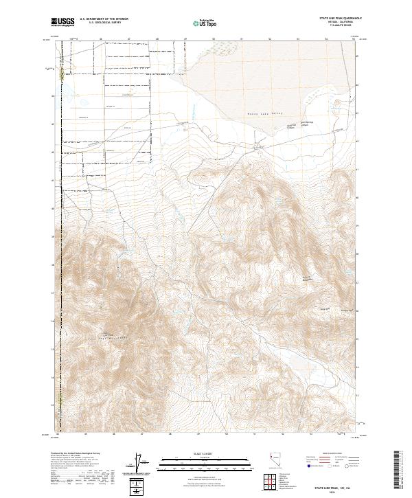State Line Peak 2021 topographic map thumbnail