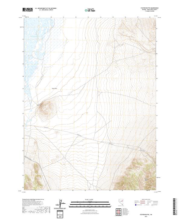Station Butte 2021 topographic map thumbnail