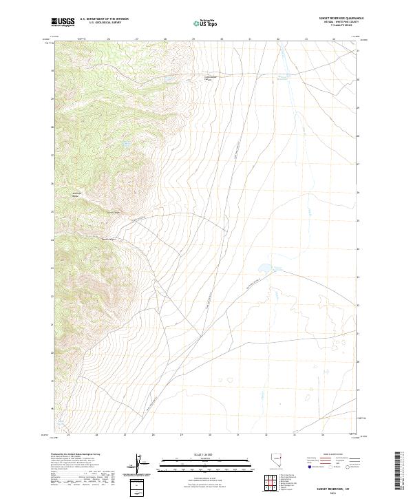 Sunset Reservoir 2021 topographic map thumbnail