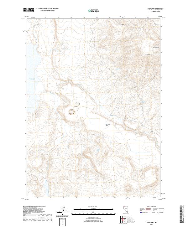 Swan Lake 2021 topographic map thumbnail
