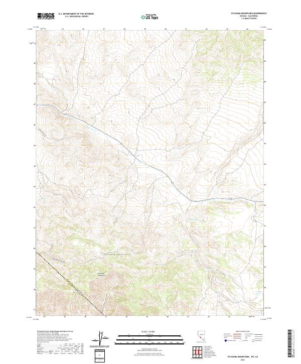 Sylvania Mountains topographic map thumbnail
