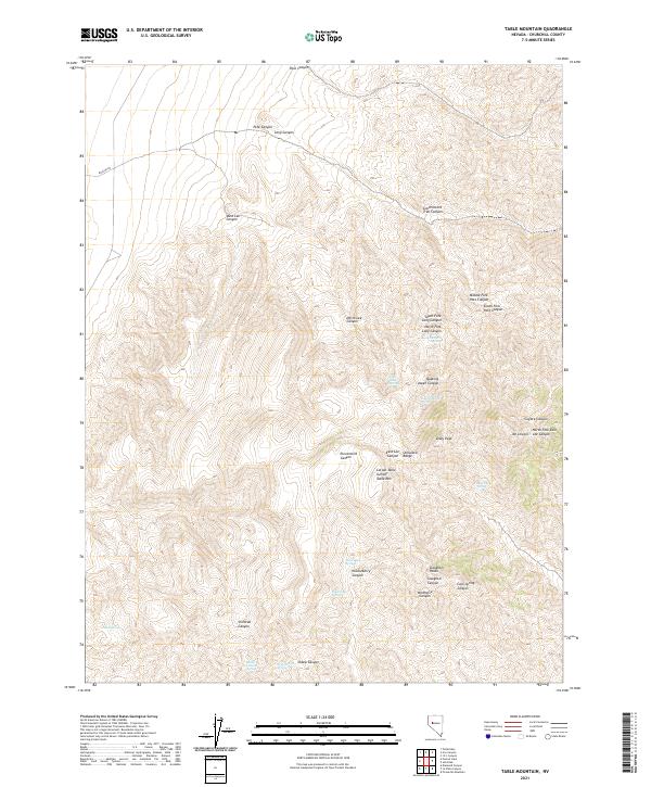 Table Mountain topographic map thumbnail