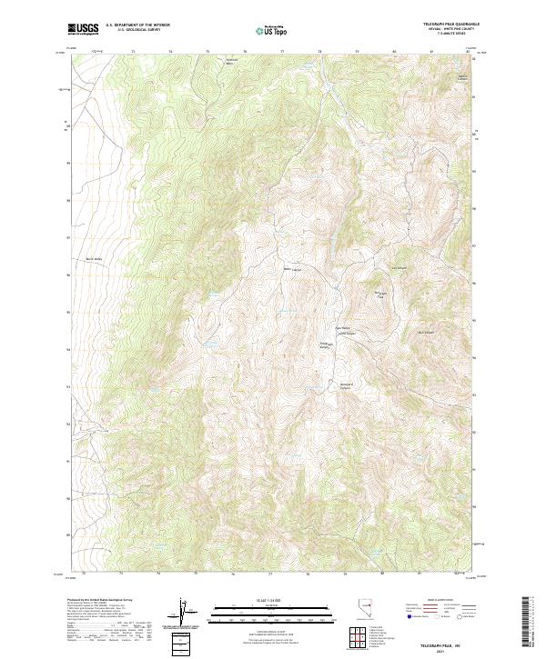 Telegraph Peak 2021 topographic map thumbnail