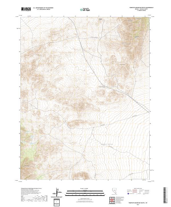 Tempiute Mountain South topographic map thumbnail