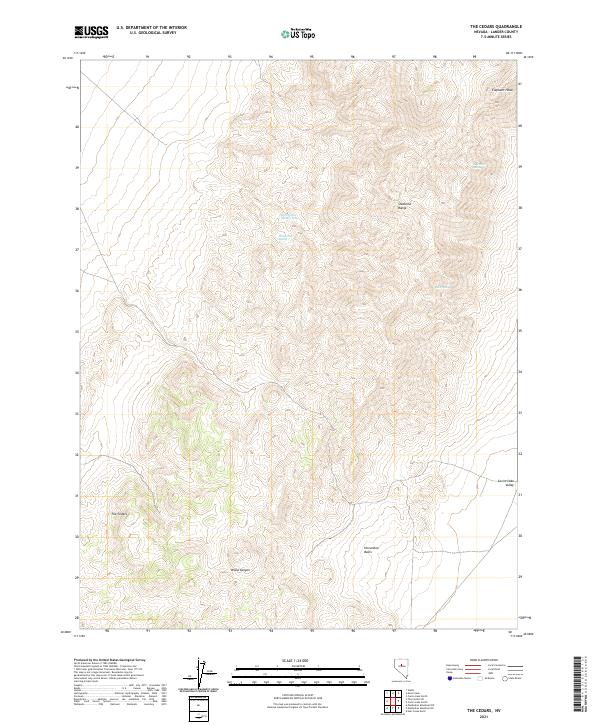 The Cedars 2021 topographic map thumbnail