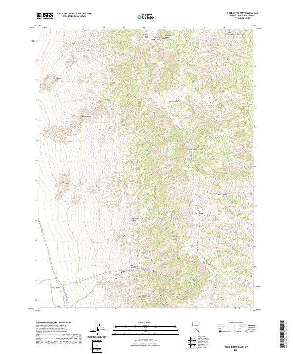 Third Butte East 2021 topographic map thumbnail