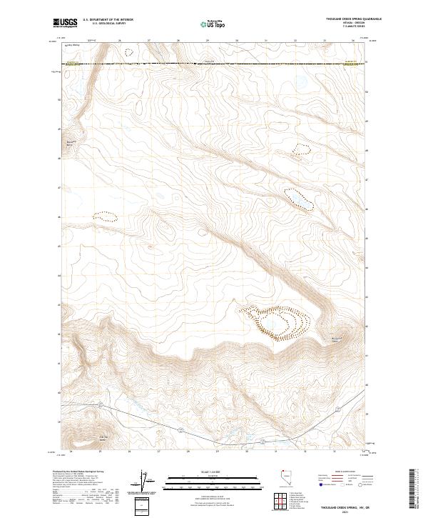 Thousand Creek Spring 2021 topographic map thumbnail