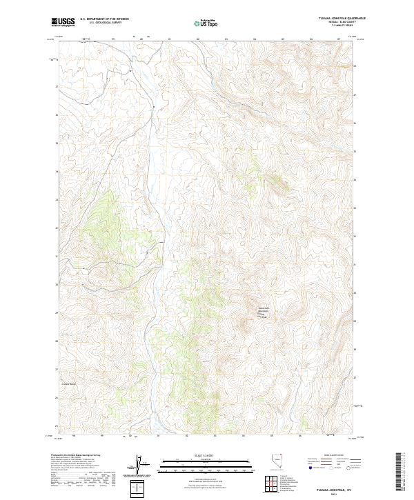 Tijuana John Peak 2021 topographic map thumbnail