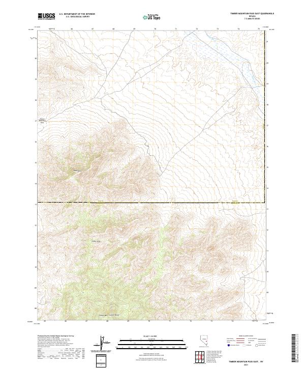 Timber Mountain Pass East topographic map thumbnail