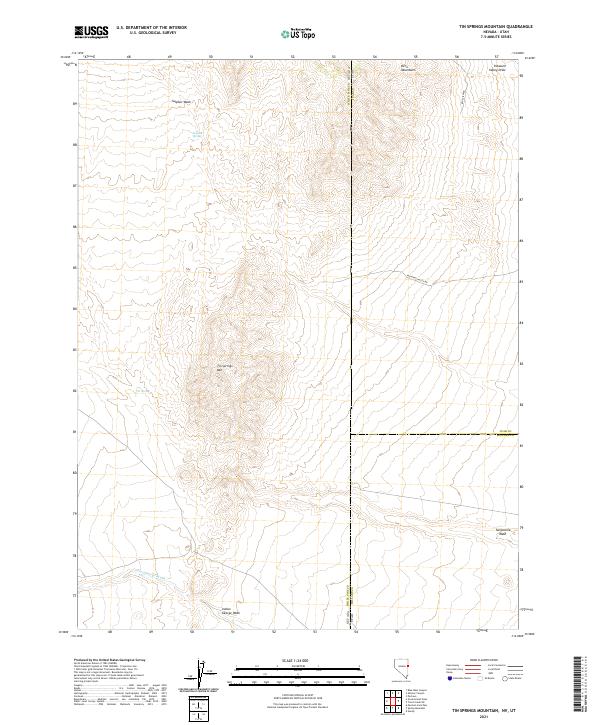Tin Springs Mountain topographic map thumbnail
