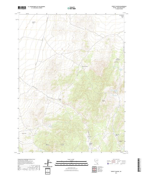 Tippett Canyon 2021 topographic map thumbnail