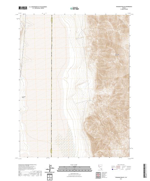 Tohakum Peak SE topographic map thumbnail