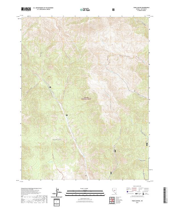Toms Canyon 2021 topographic map thumbnail