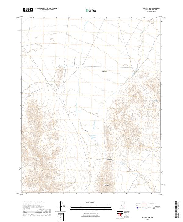 Toquop Gap 2021 topographic map thumbnail