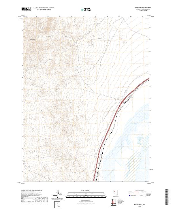 Toulon Peak topographic map thumbnail