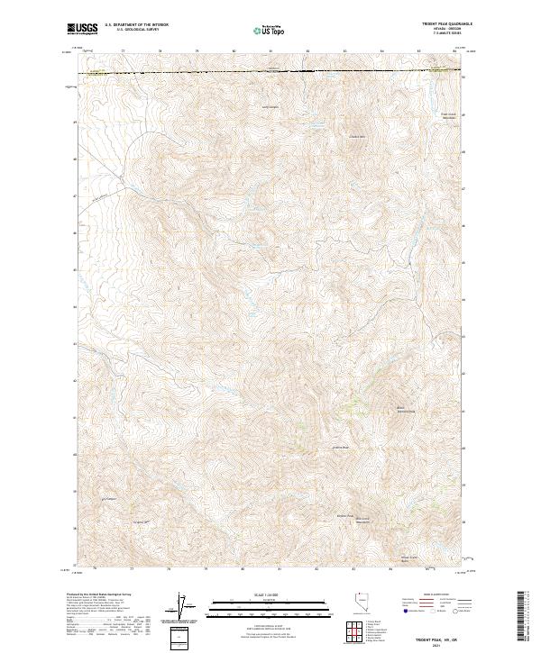 Trident Peak 2021 topographic map thumbnail