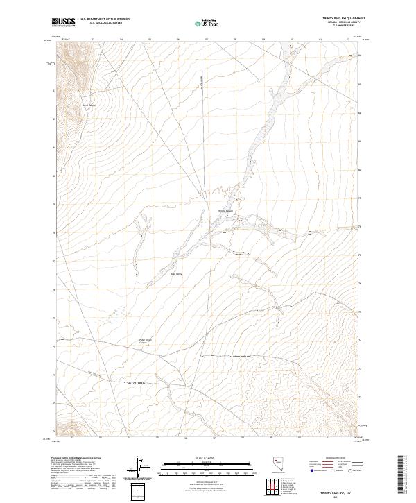 Trinity Pass NW 2021 topographic map thumbnail