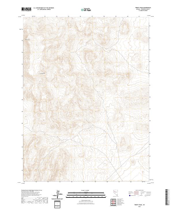 Trinity Peak 2021 topographic map thumbnail