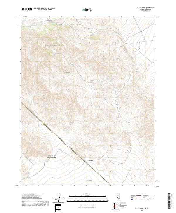 Tule Canyon topographic map thumbnail