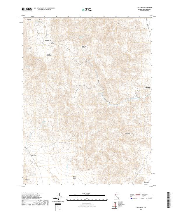 Tule Peak 2021 topographic map thumbnail