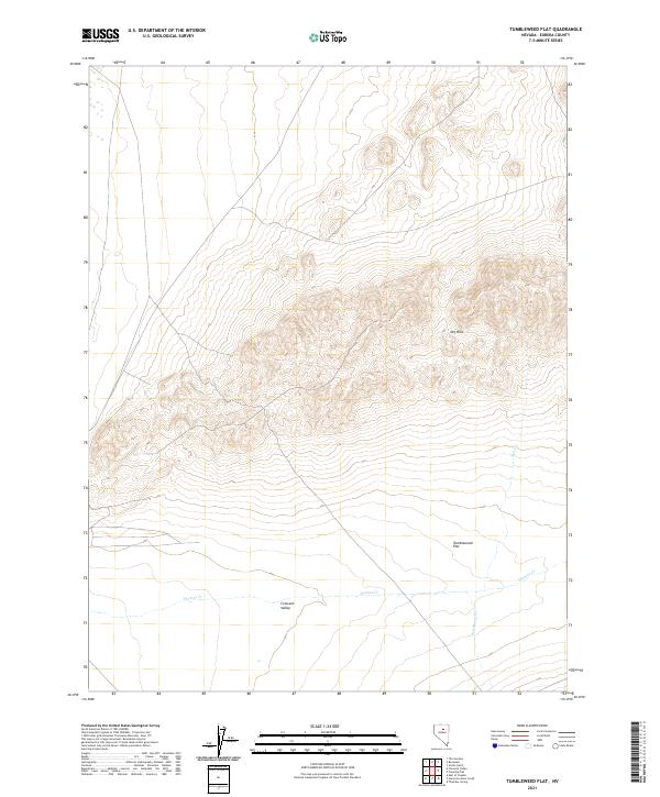 Tumbleweed Flat 2021 topographic map thumbnail