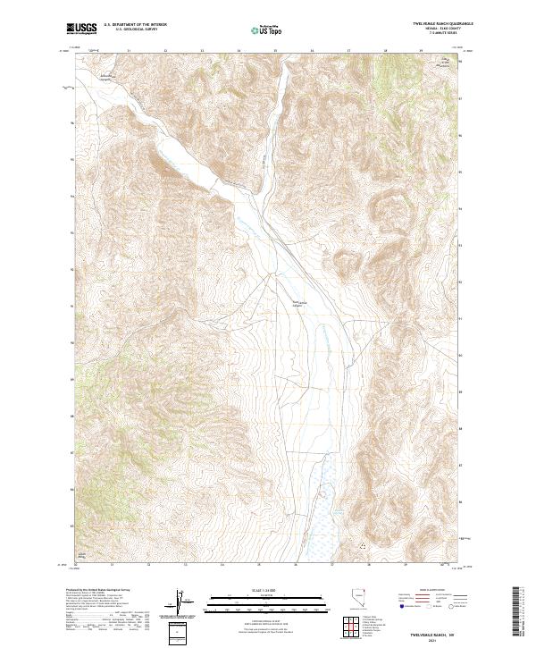 Twelvemile Ranch topographic map thumbnail