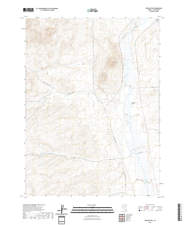 Twin Buttes topographic map thumbnail