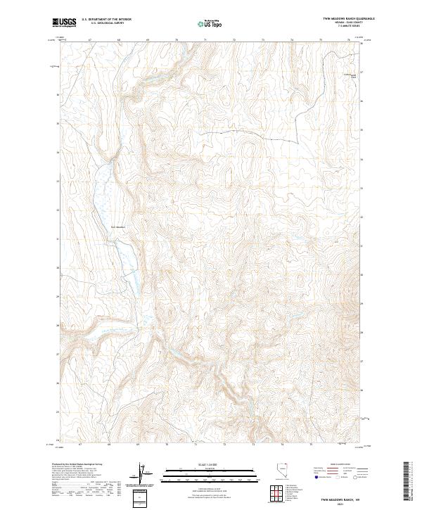 Twin Meadows Ranch topographic map thumbnail