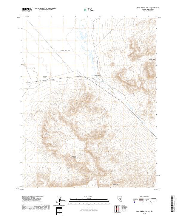 Twin Springs Slough topographic map thumbnail