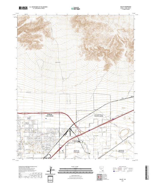 Valley 2021 topographic map thumbnail