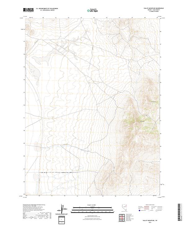 Valley Mountain topographic map thumbnail