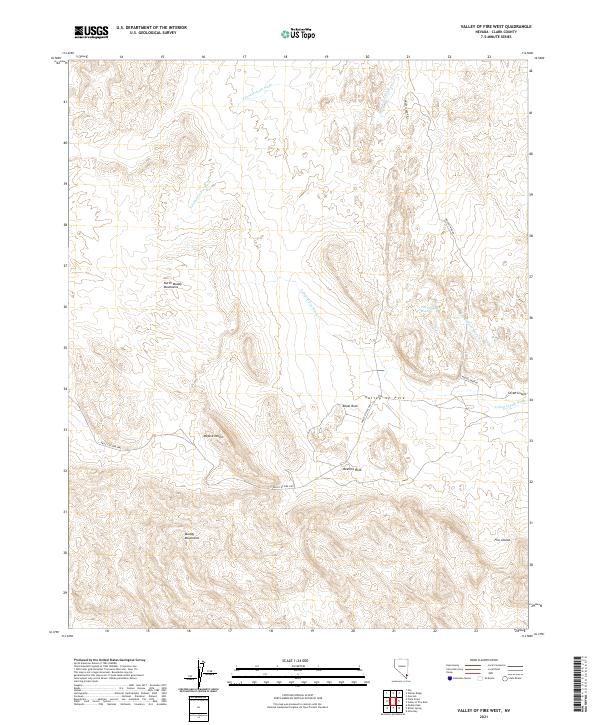 Valley of Fire West topographic map thumbnail