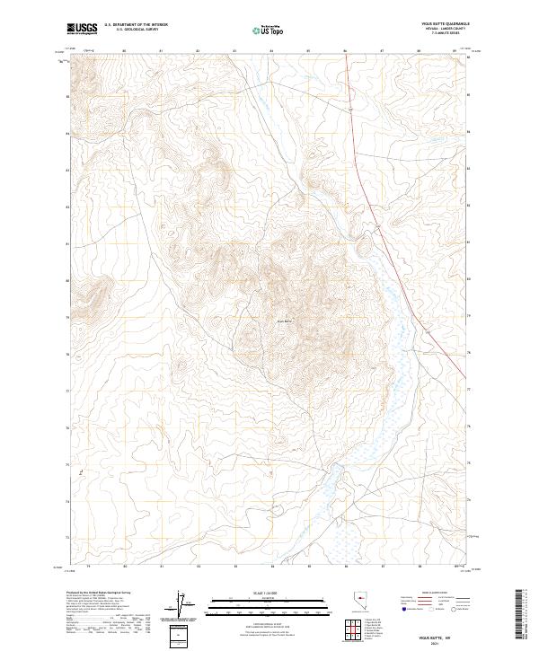Vigus Butte topographic map thumbnail