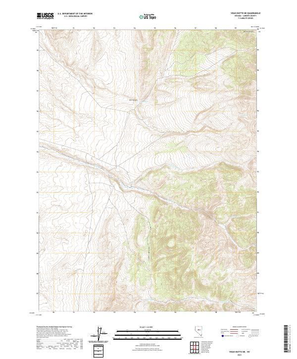 Vigus Butte NE topographic map thumbnail
