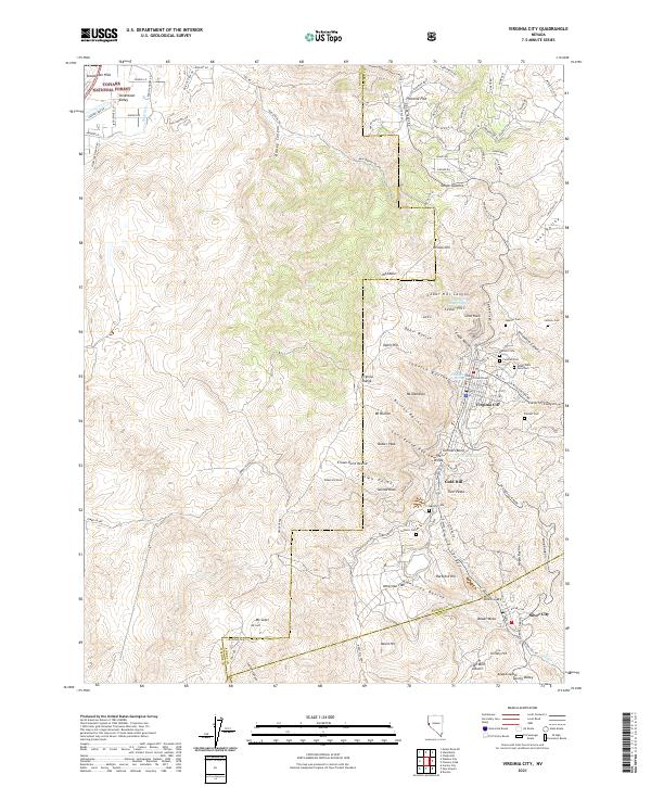 Virginia City 2021 topographic map thumbnail