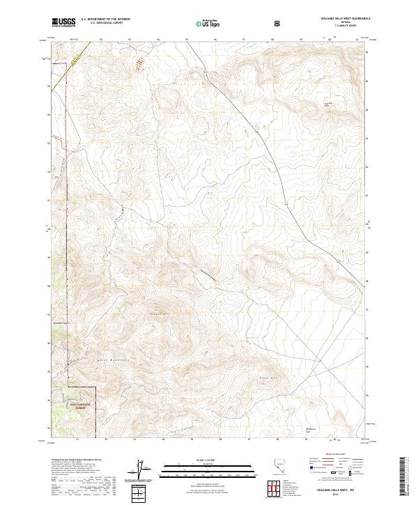 Volcanic Hills West topographic map thumbnail