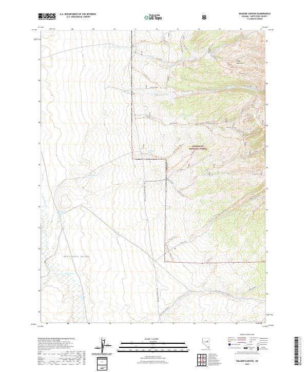 Walker Canyon 2021 topographic map thumbnail