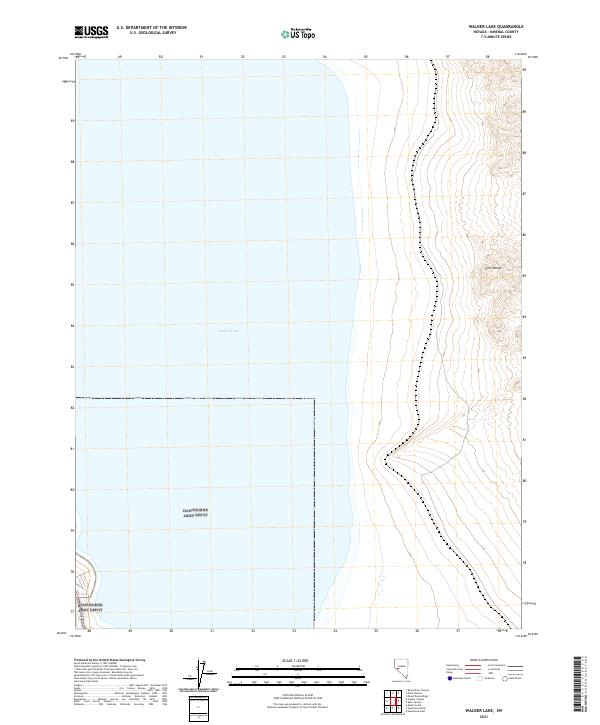 Walker Lake 2021 topographic map thumbnail