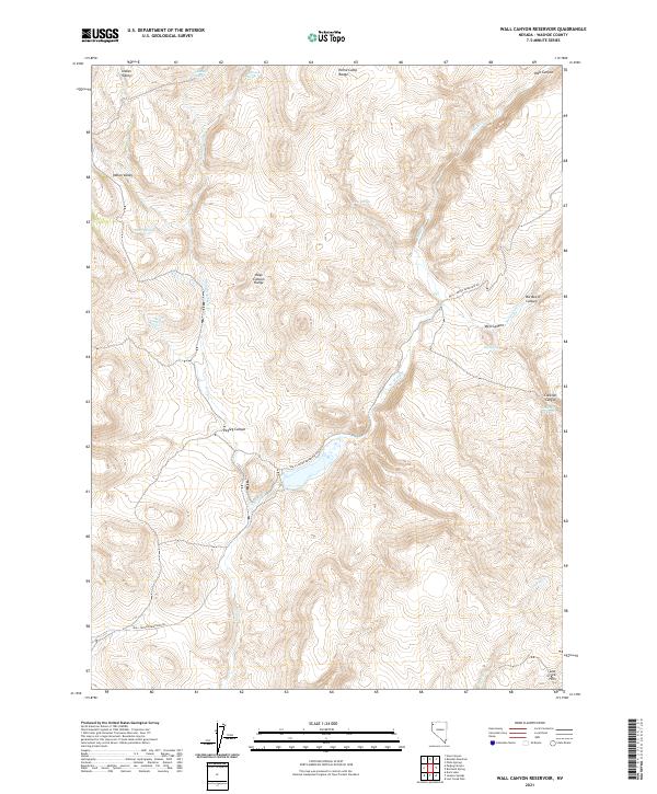 Wall Canyon Reservoir topographic map thumbnail