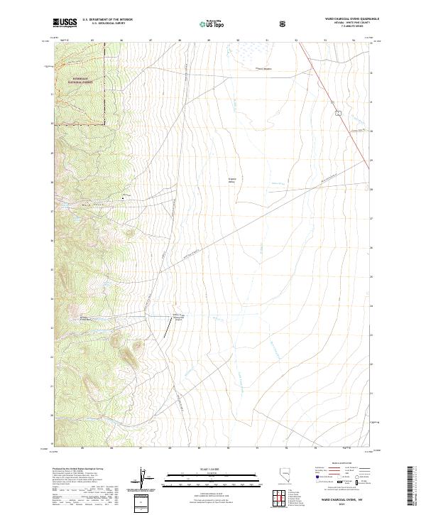 Ward Charcoal Ovens topographic map thumbnail