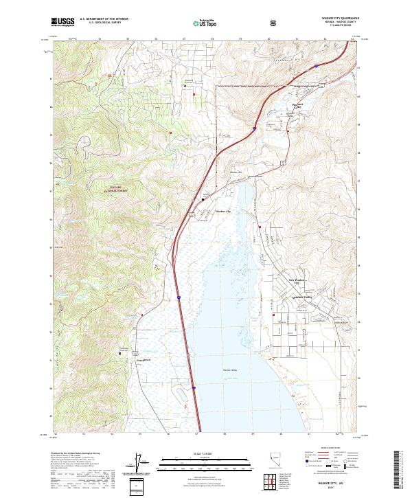 Washoe City topographic map thumbnail