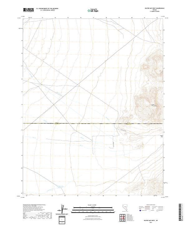 Water Gap West 2021 topographic map thumbnail