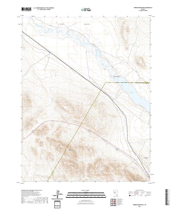 Weber Reservoir topographic map thumbnail