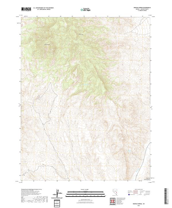 Weepah Spring 2021 topographic map thumbnail