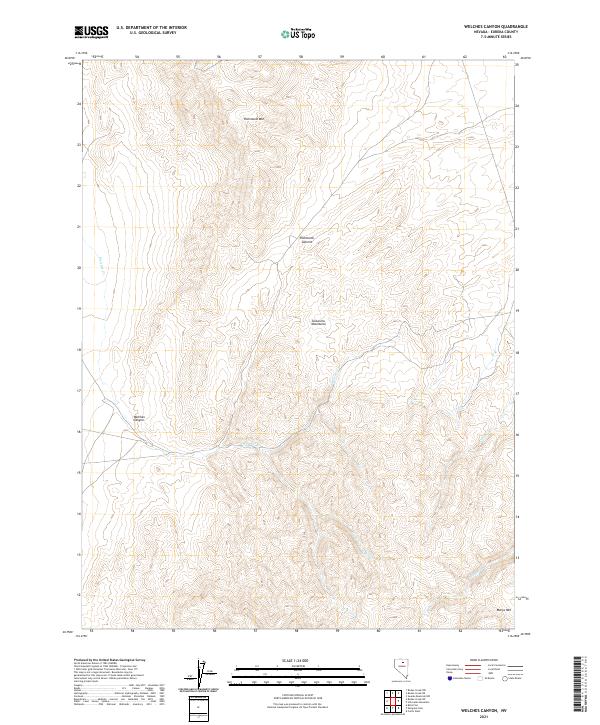 Welches Canyon topographic map thumbnail
