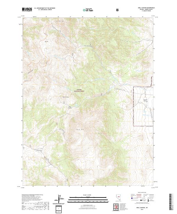 Well Canyon topographic map thumbnail